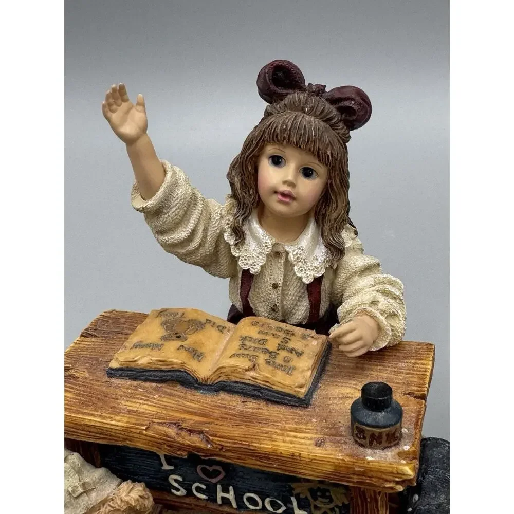1999 Boyds Yesterdays' Child Dollstone, Stephanie w/Jim..School Days, #3540